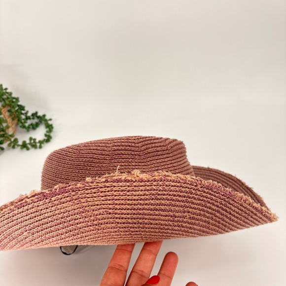 Free People Dylan Distressed Straw Cowboy Hat Beach Sun Hat Boho - Picture 6 of 10